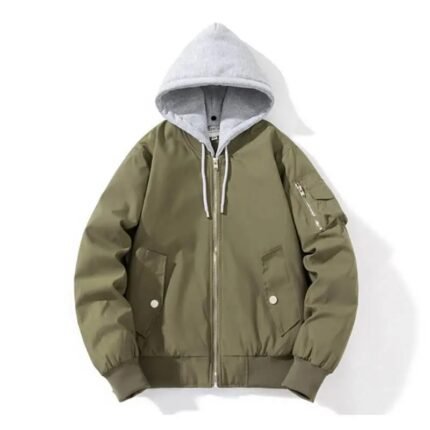 Essentials Baseball Men’s Green Hoodie & Jacket