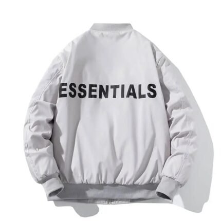 Essentials Bomber Fashion Mens Puffer White Jacket