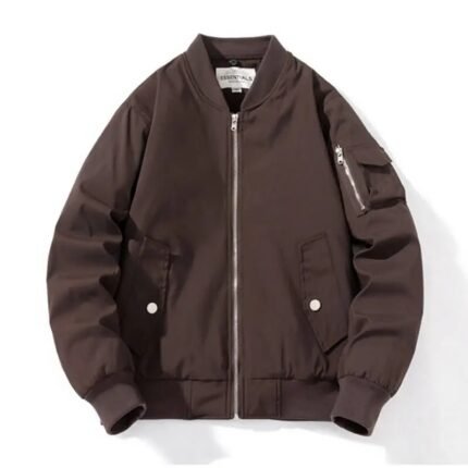 Essentials Half Zip Track Brown Jacket