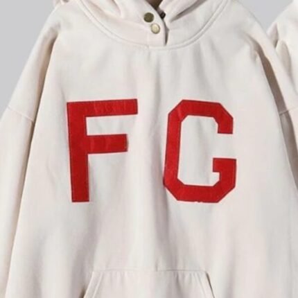 Essentials FG Logo White Hoodie