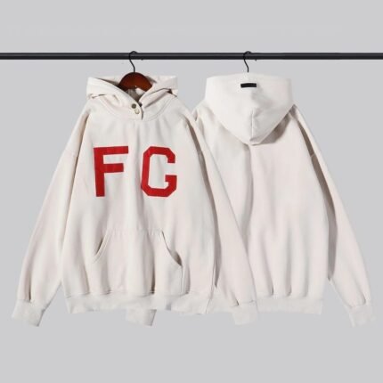 Essentials FG Logo White Hoodie