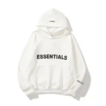 Essentials x oversized hoodie white